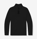 Men's black quarter zip pullover - front view - GMDY premium everyday collection