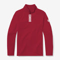 Oklahoma Sooners crimson quarter zip with white Sooners lettering by GMDY front view