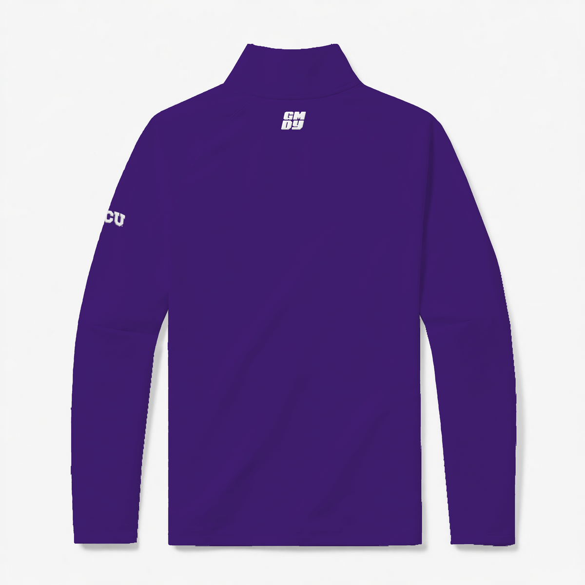 TCU Horned Frogs purple quarter zip by GMDY back view