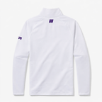 TCU Horned Frogs white quarter zip with purple lettering by GMDY back view